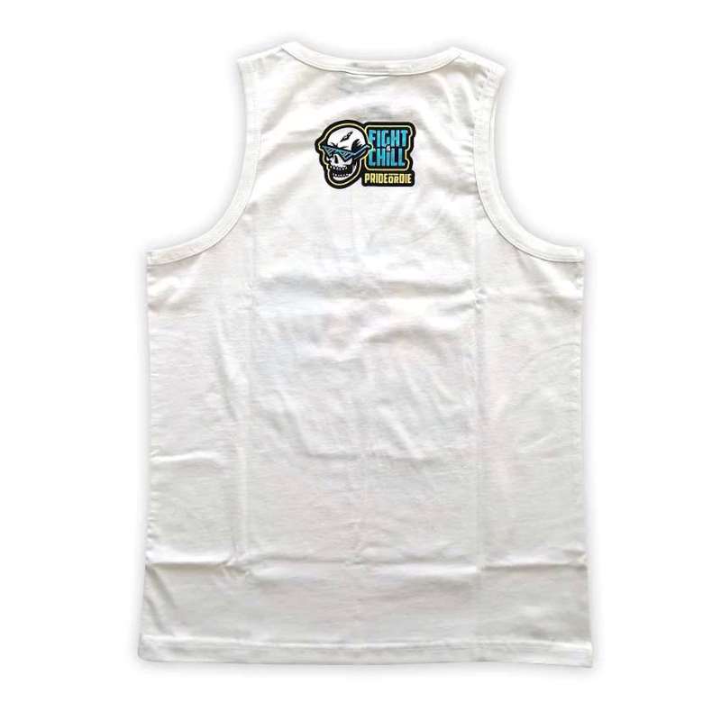 PRiDEorDiE ''chill & fight''  Tank Top - white